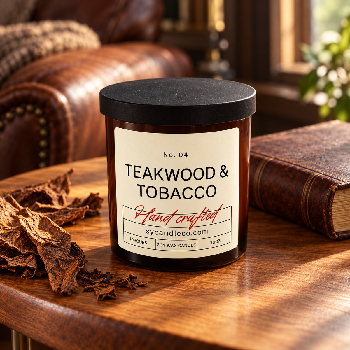Driftless Studios / Teakwood & Tobacco Soy Candle