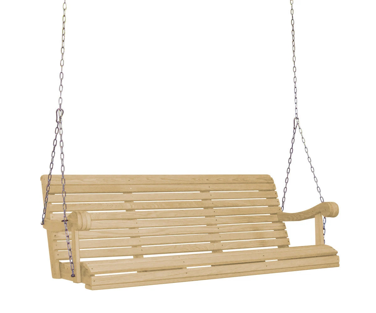 Treated Pine rolled arm swing