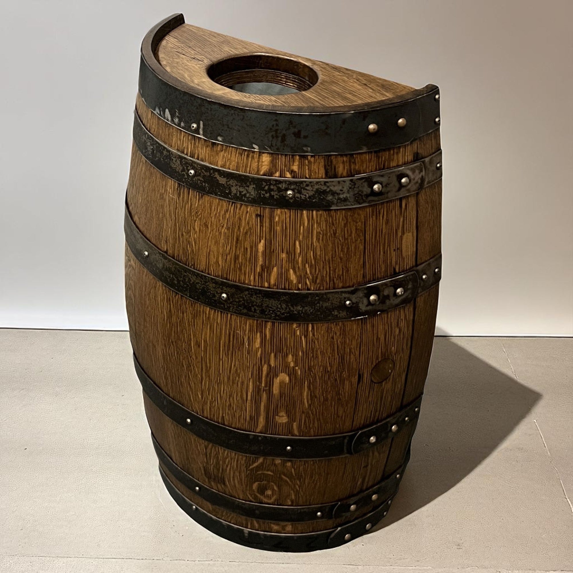 1773 Boston Harbor Half Barrel Trash Can