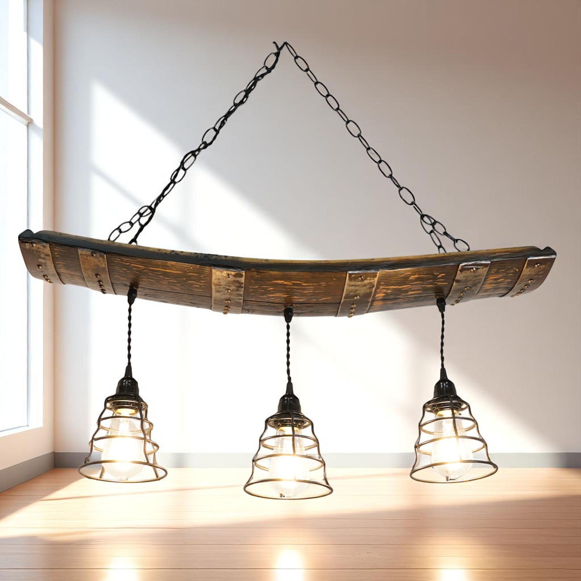 1773 Boston Harbor Stave Chandelier