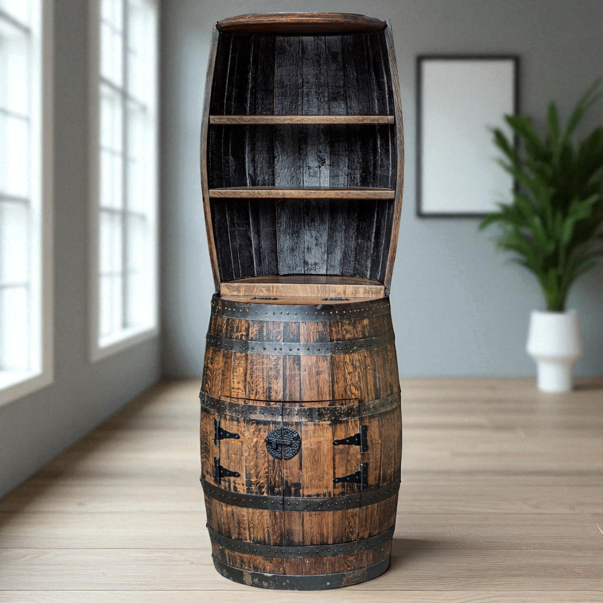 1773 Boston Harbor Barrel Hutch (Locking Base)