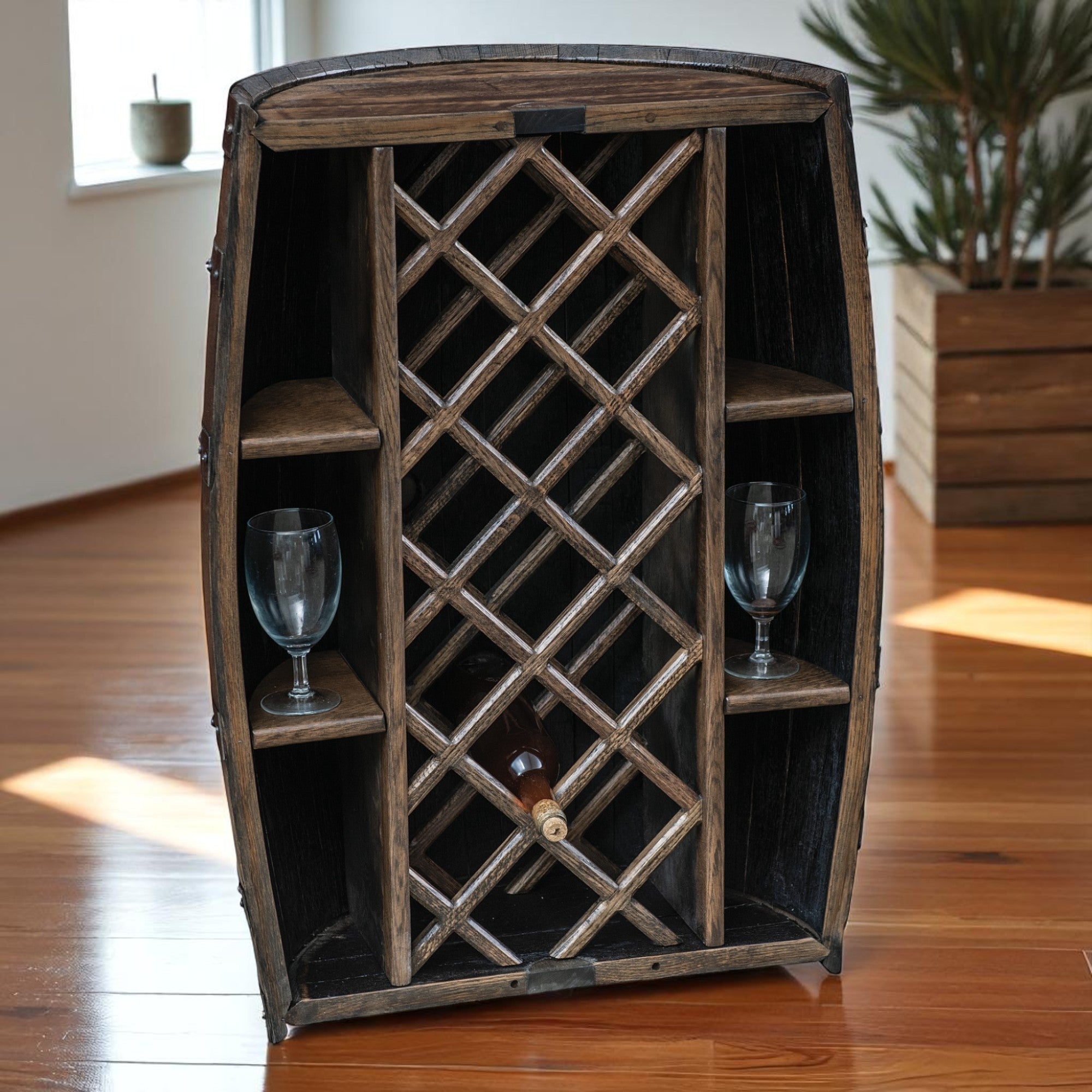1773 Boston Harbor Full Barrel Wine Rack