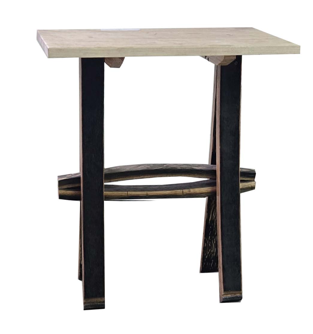 1773 Boston Harbor End Table (Stave Legs)