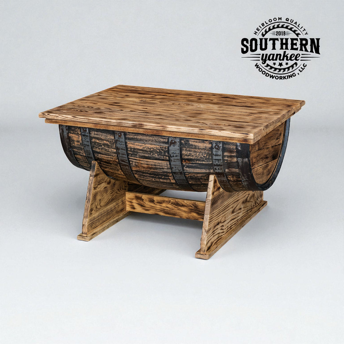 1773 Large Barrel Coffee Table