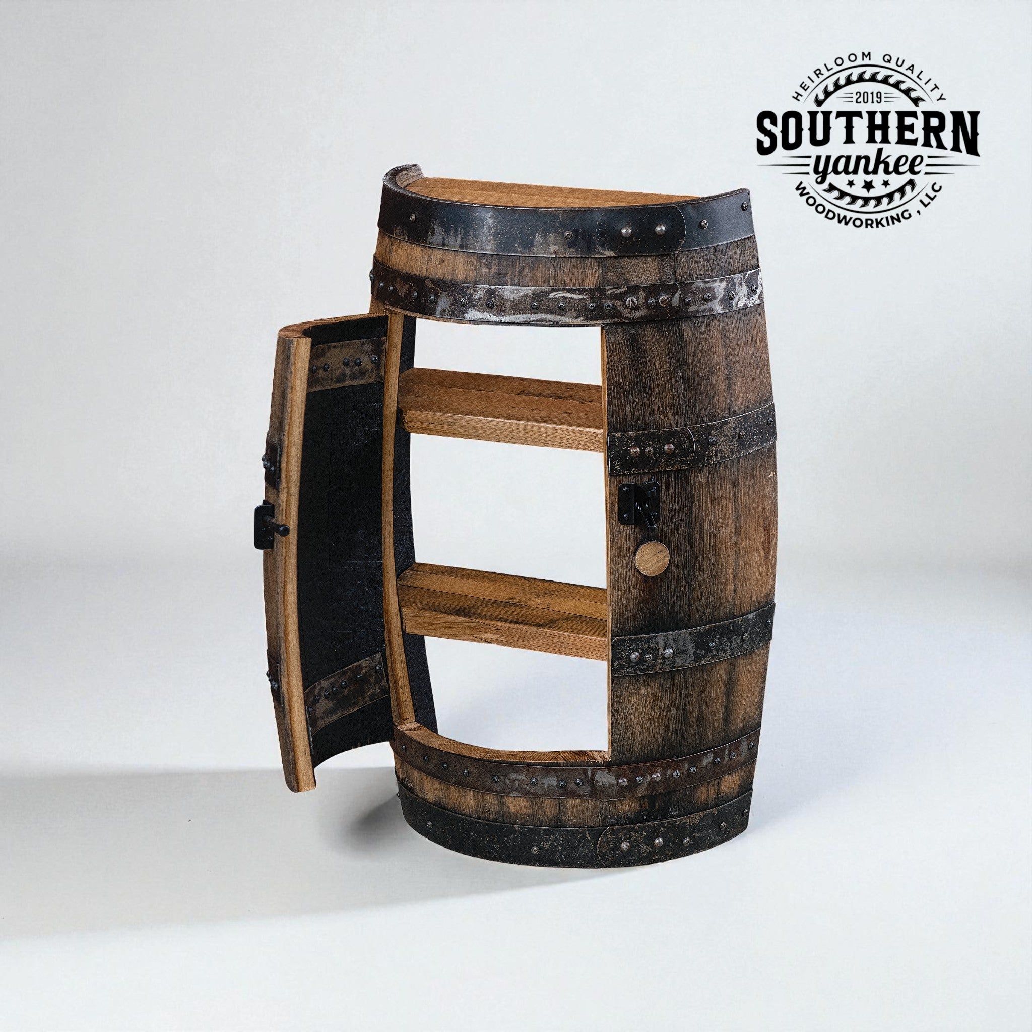 Large barrel Hutch bottom w/ shelf