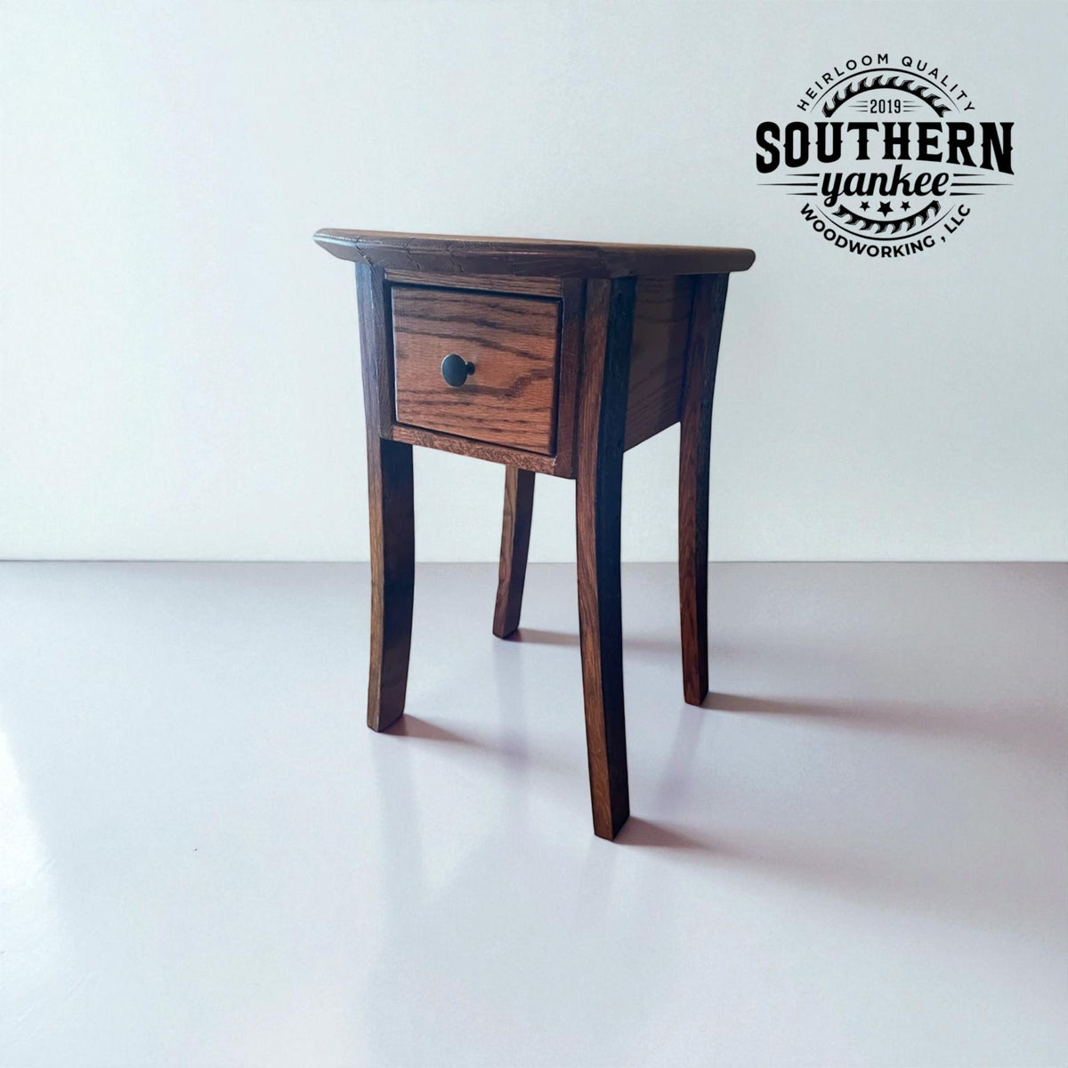 1773 Stave Nightstand With Drawer
