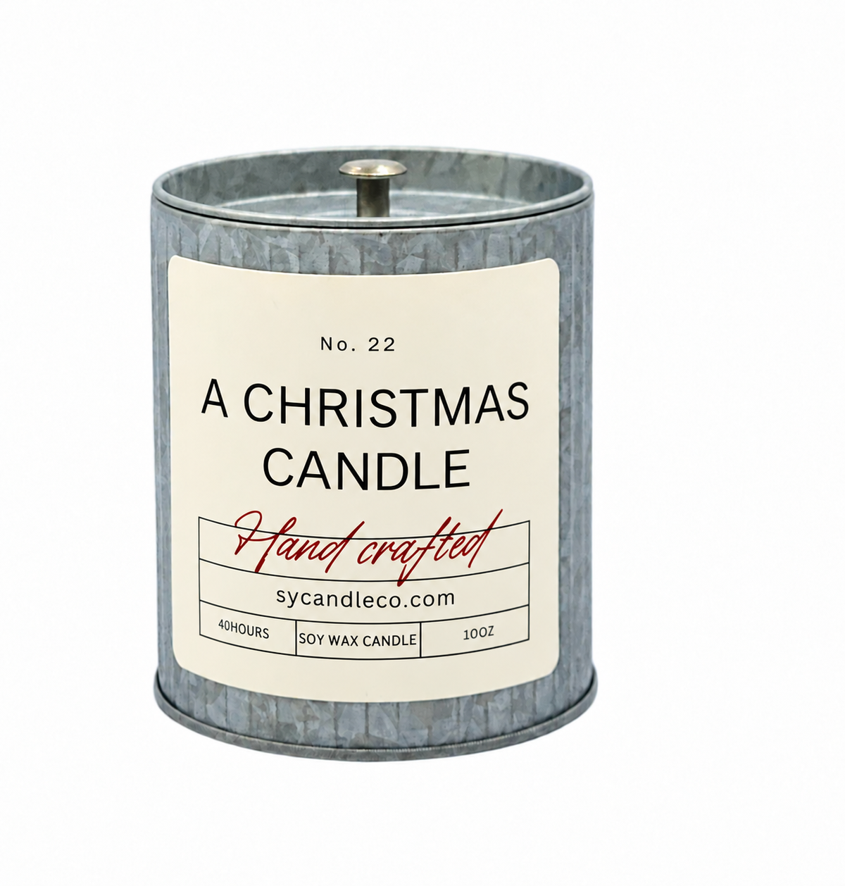 A Christmas Candle soy candle — tin product