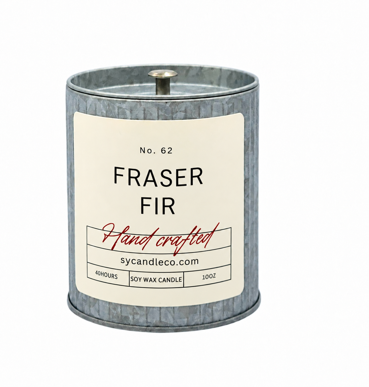 Fraser Fir soy candle — tin product