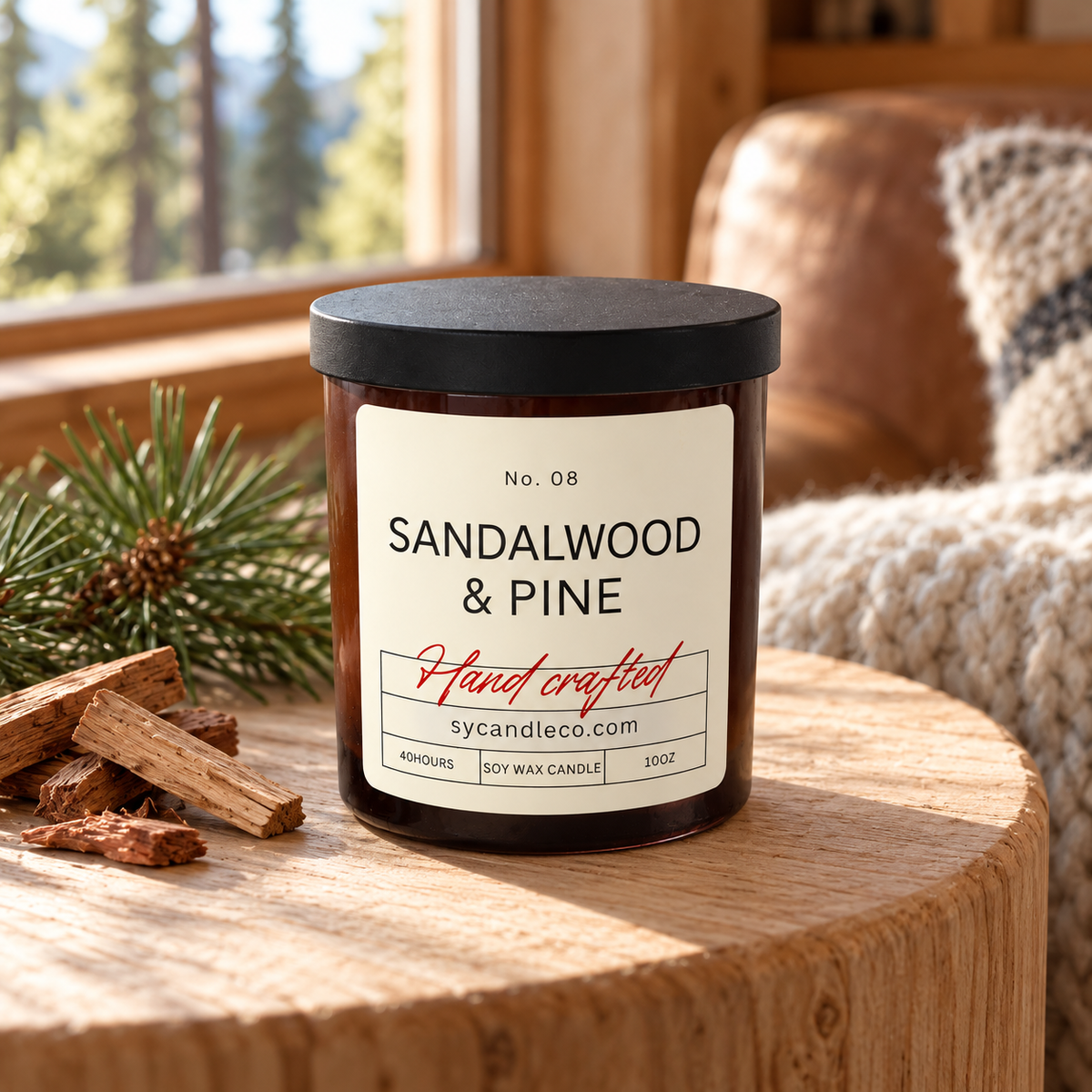 Driftless Studio / Sandalwood & Pine Soy Candle