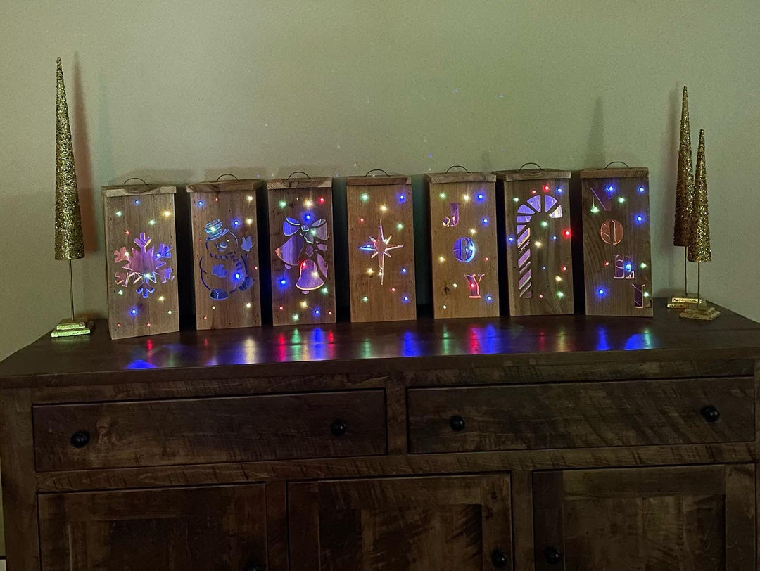 Rustic Cedar Christmas Lanterns (with Tea Lights)