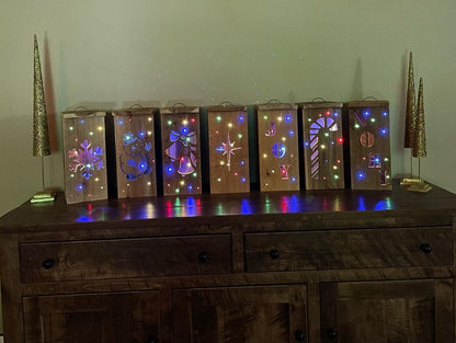 Rustic Cedar Christmas Lanterns (with flickering Tea Lights)