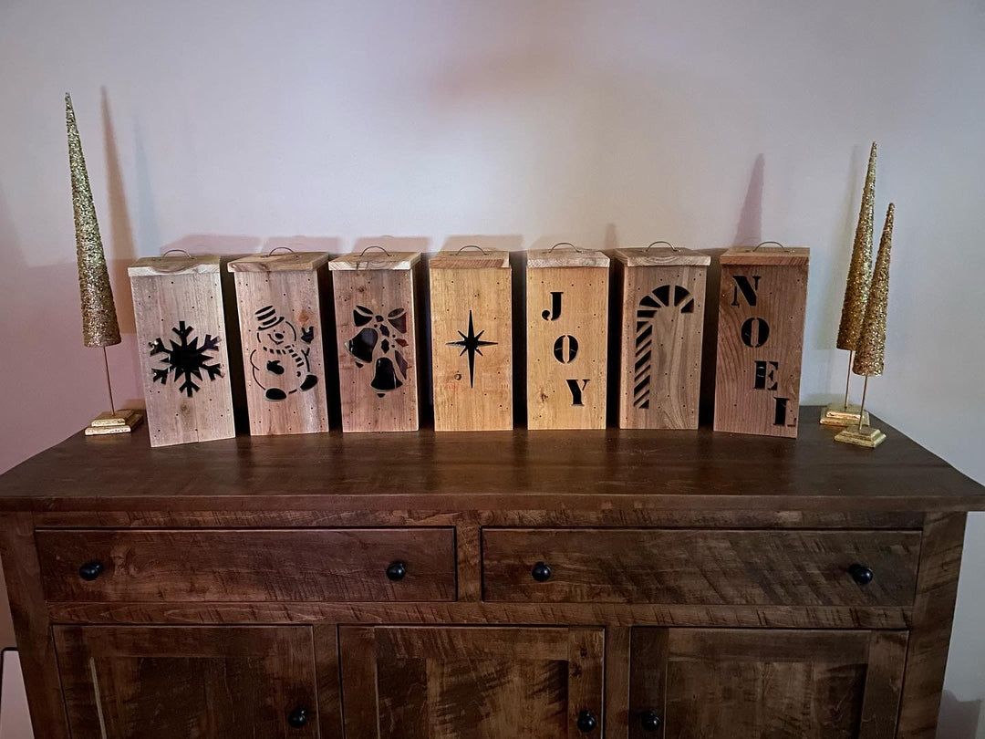 Rustic Cedar Christmas Lanterns (with Tea Lights)