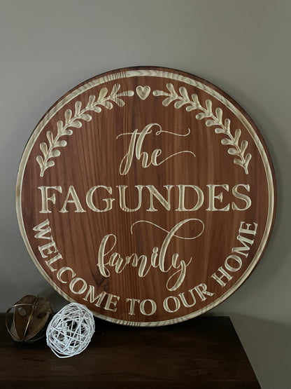 Personalized 18" Farmhouse Door & Wall hanger