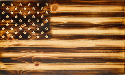 Old Glory" Torched Rustic Flag