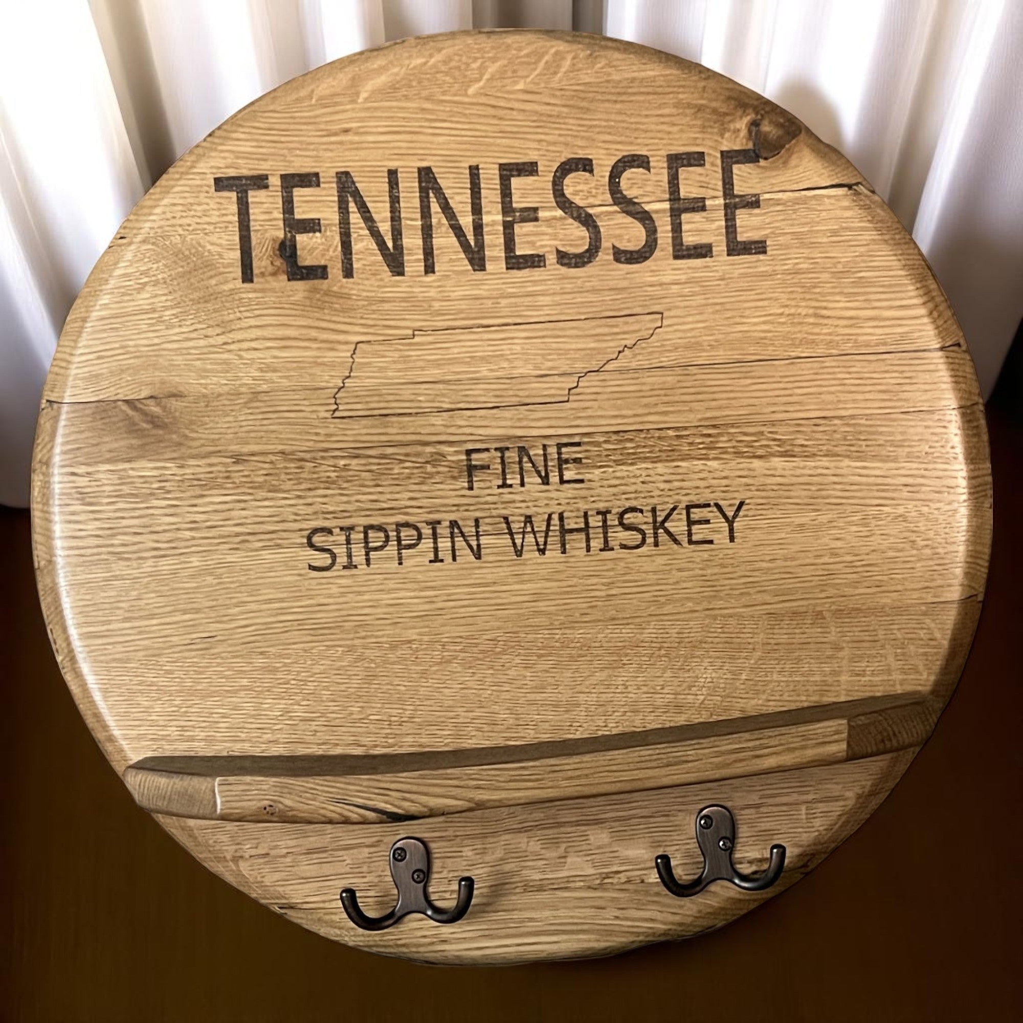 1773 Boston Harbor Barrel Ends (Round) coat hanger