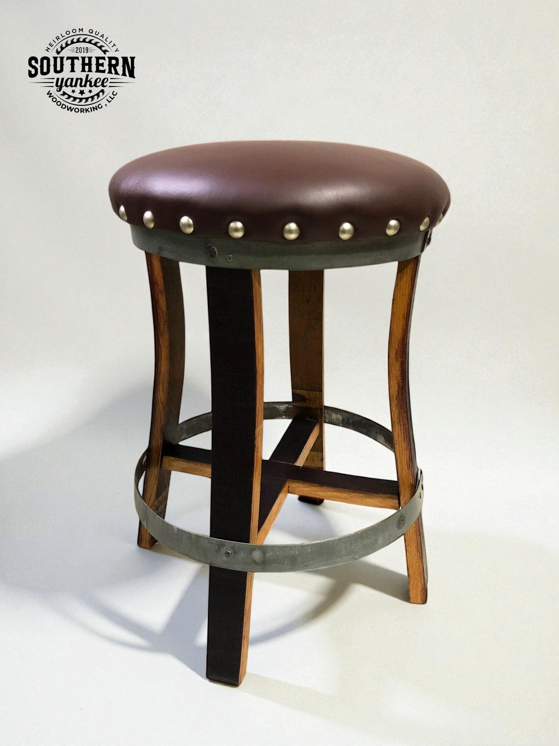 1773 Whiskey Barrel Hoop Stave Stool