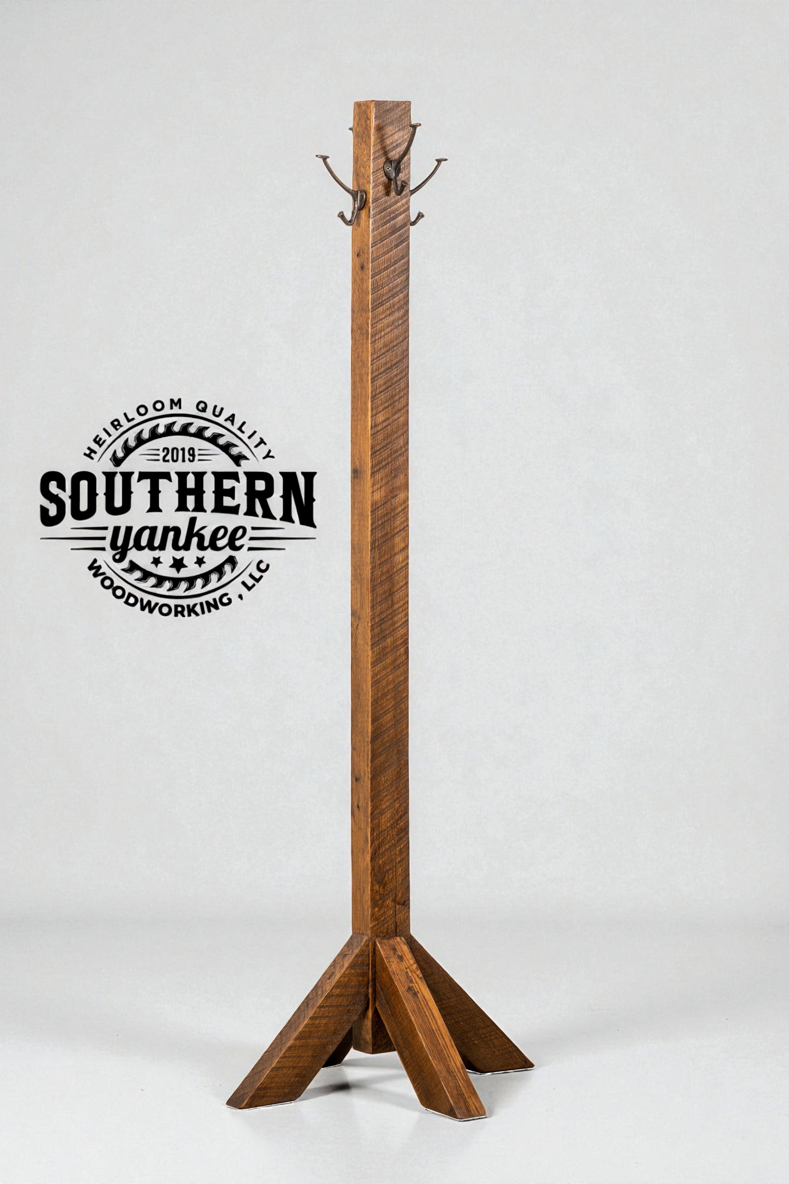 1773 Boston Harbor Hall Tree (Barrel Hardware Accents)