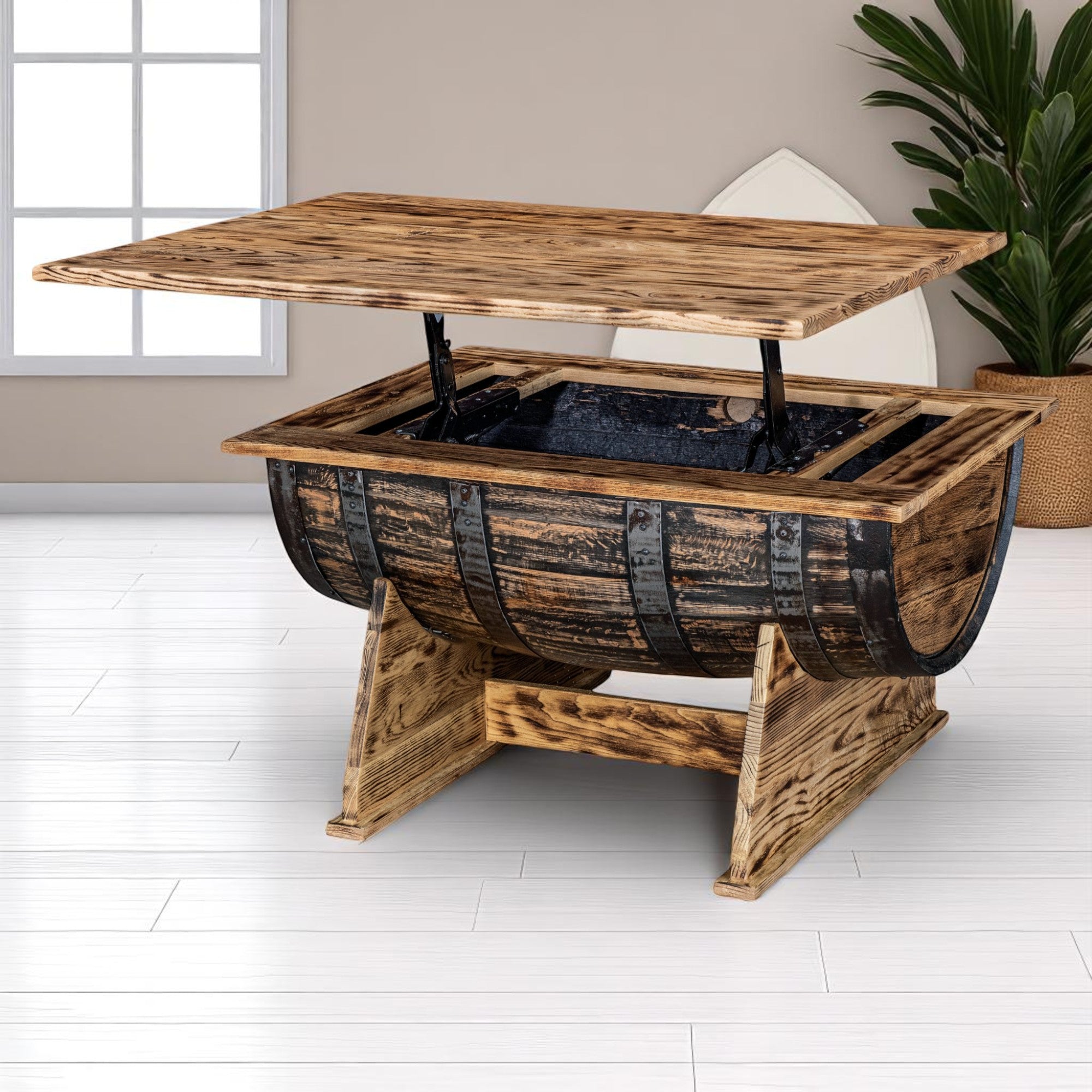 1773 Boston Harbor Big Barrel Coffee Table (Lift-Top)