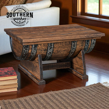 1773 Boston Harbor Medium Barrel Coffee Table (Lift-Top)