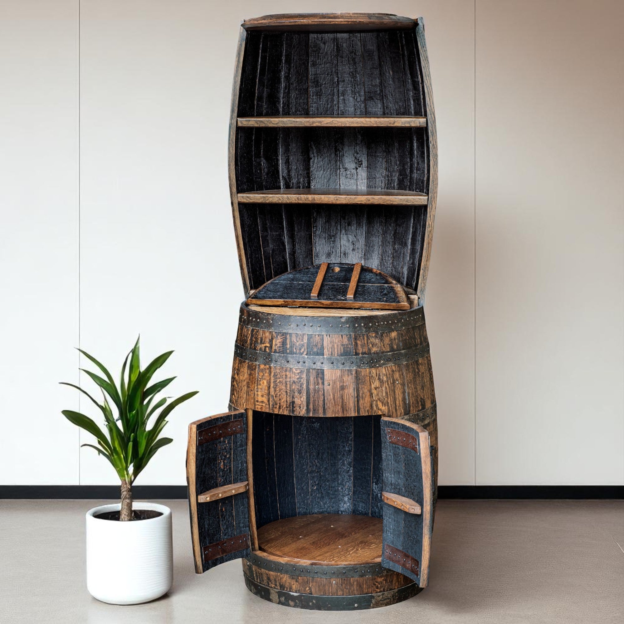 1773 Boston Harbor Barrel Hutch (Locking Base)