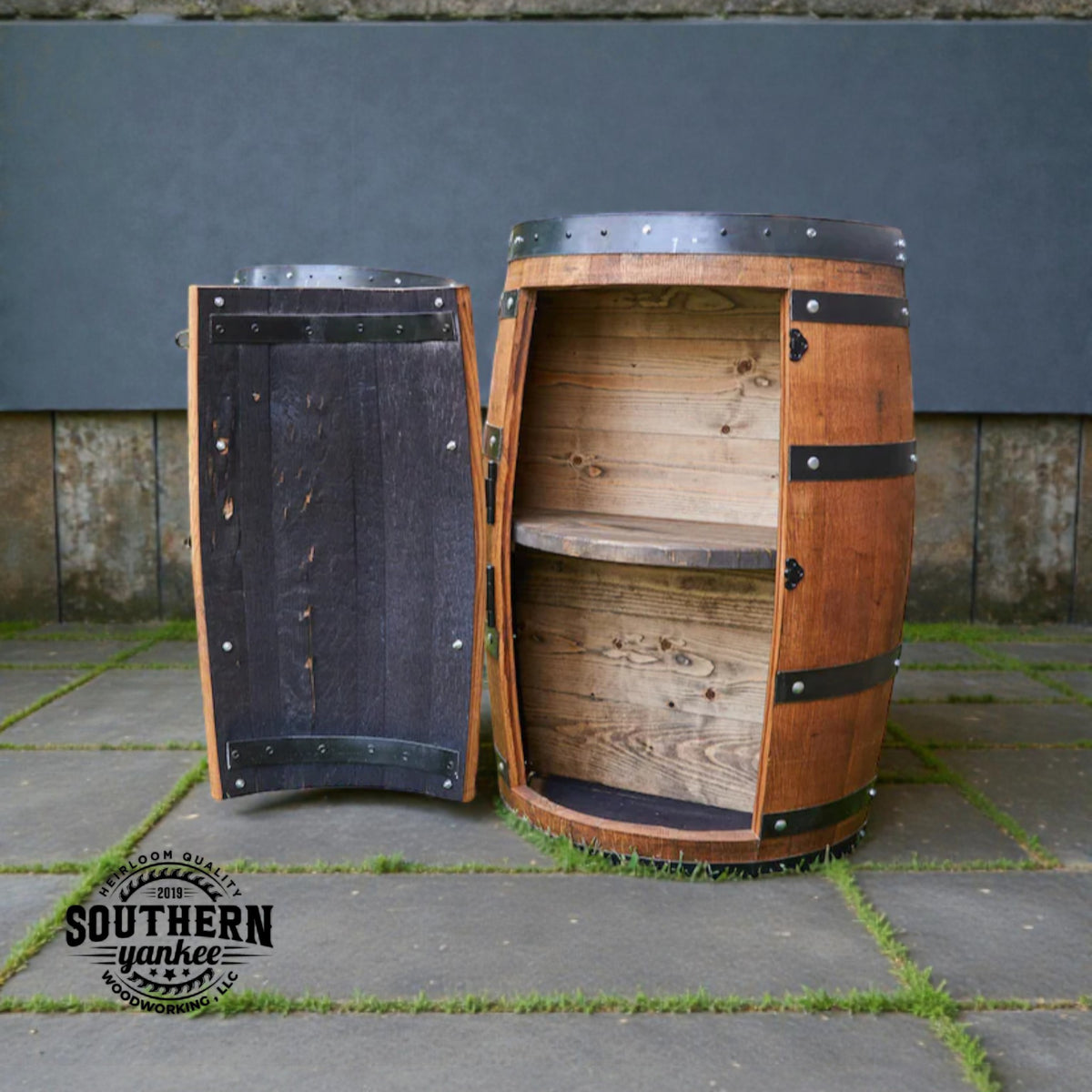 1773 Large Half Barrel Cabinet