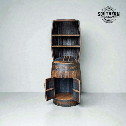 Lg Barrel -Full Barrel hutch w/ lazy suzan