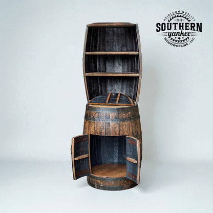 Lg Barrel -Full Barrel hutch w/ lazy suzan