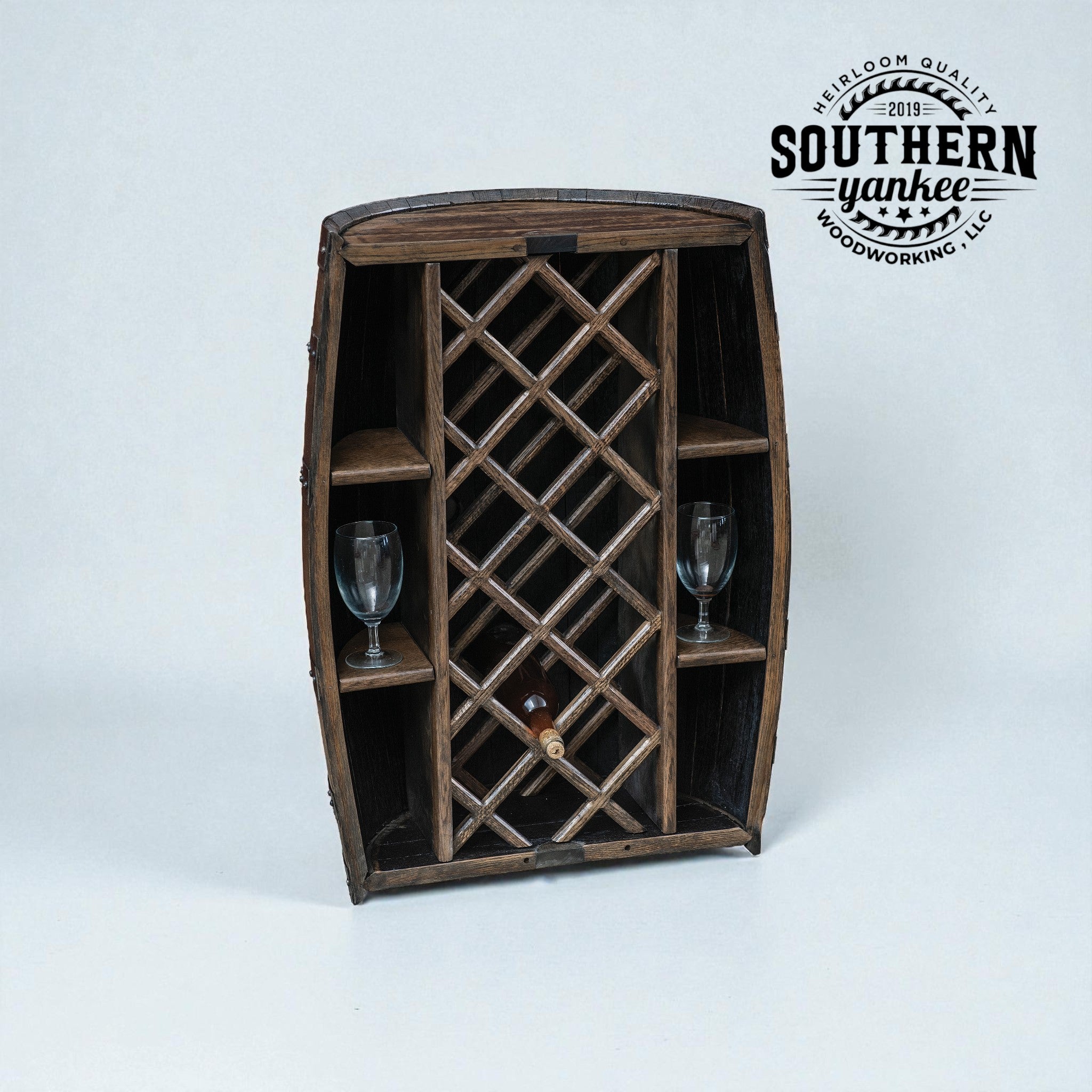 Lg Barrel -Full Barrel hutch w/ lazy suzan