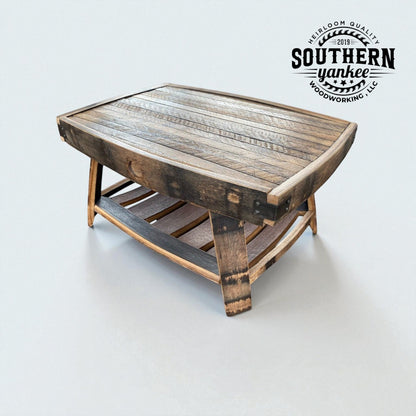 Whiskey Barrel Staves Coffee Table