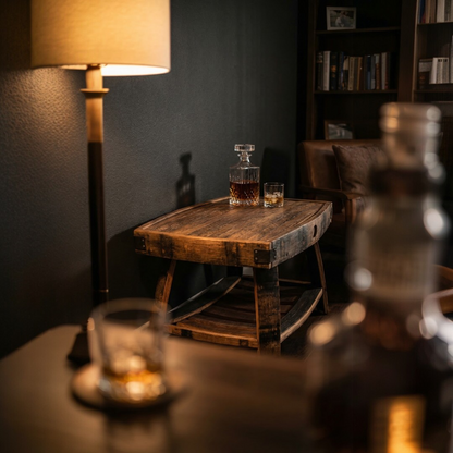 Whiskey Barrel Staves Coffee Table
