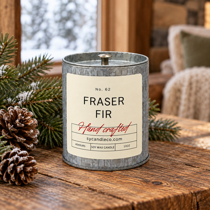 Fraser Fir soy candle — tin lifestyle